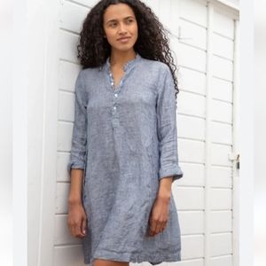 CP Shades Jasmine Chambray Linen Tunic Dress size XS